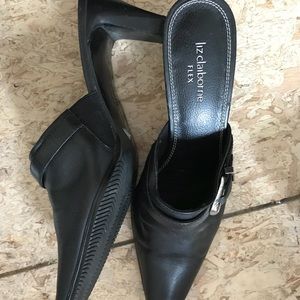 Liz Claiborne Black Mules